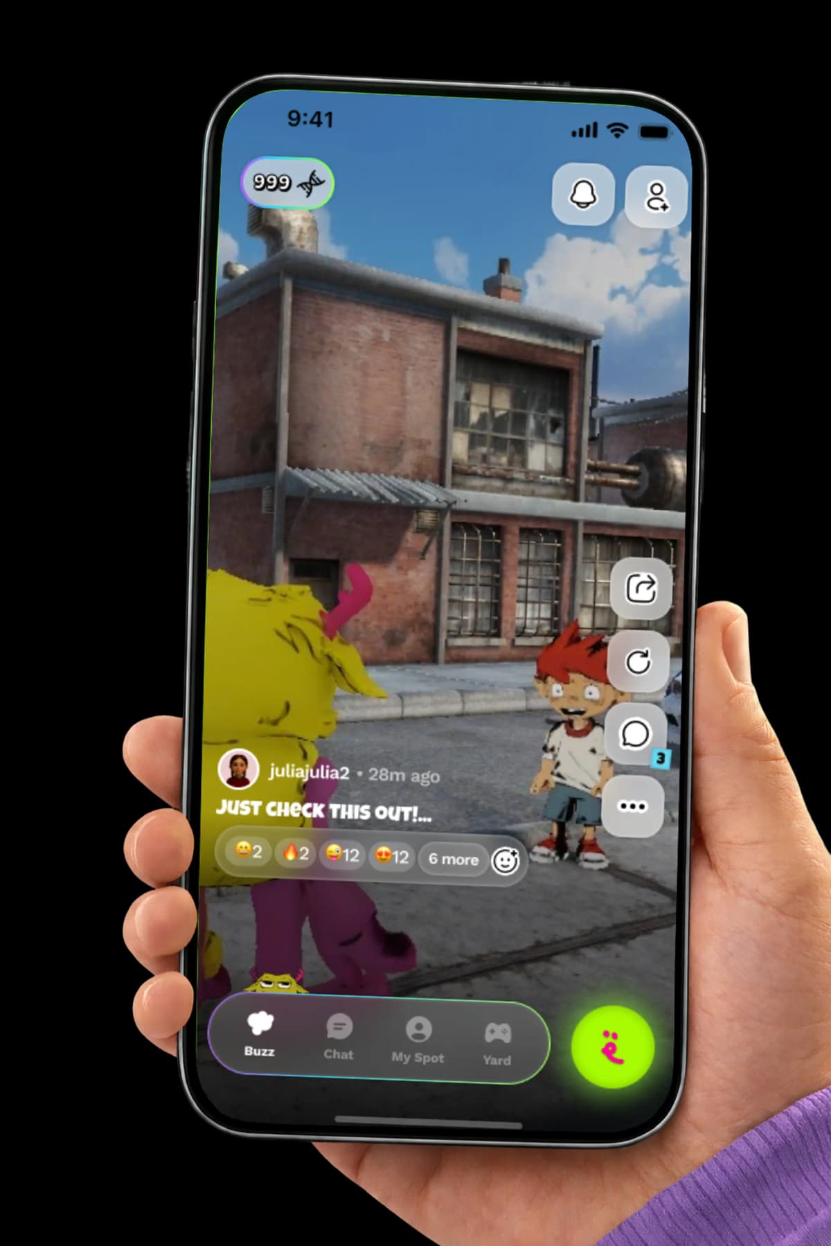 snërqq App auf einem Smartphone