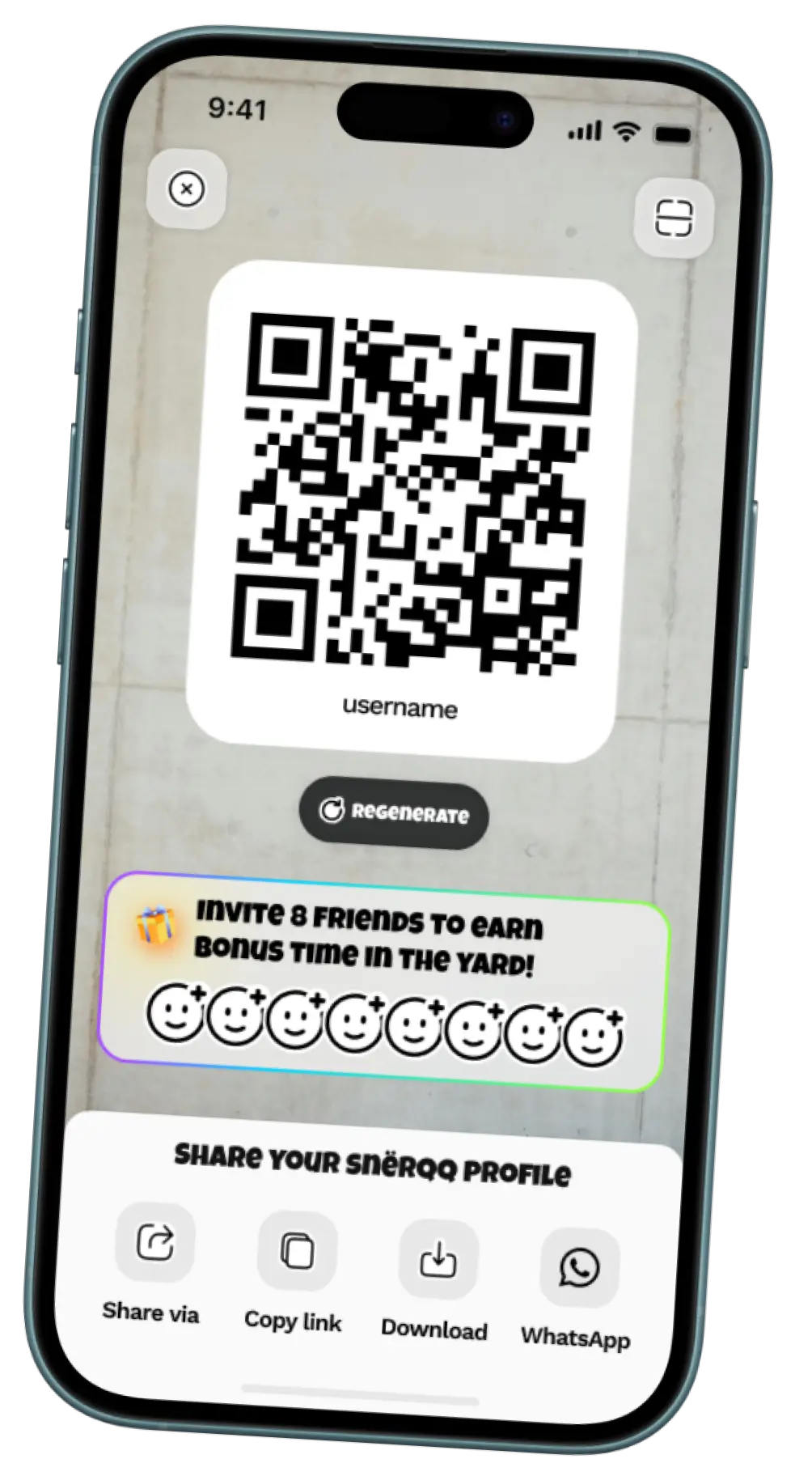 QR code invite